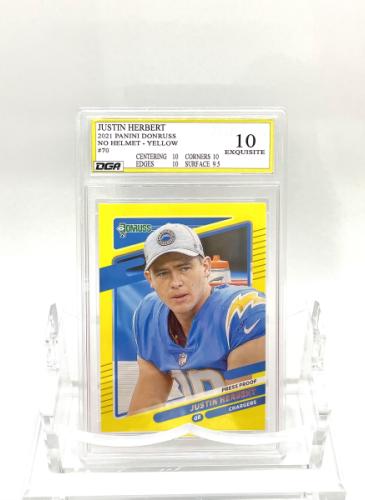 Sports Card Graded by Dynamic Grading Authority - Justin Herbert Color Matched